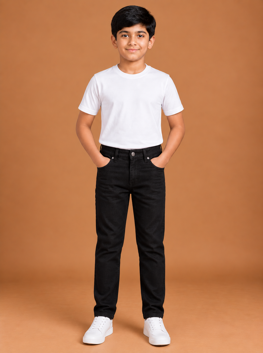 Boys Black Slim Fit Denim Jeans