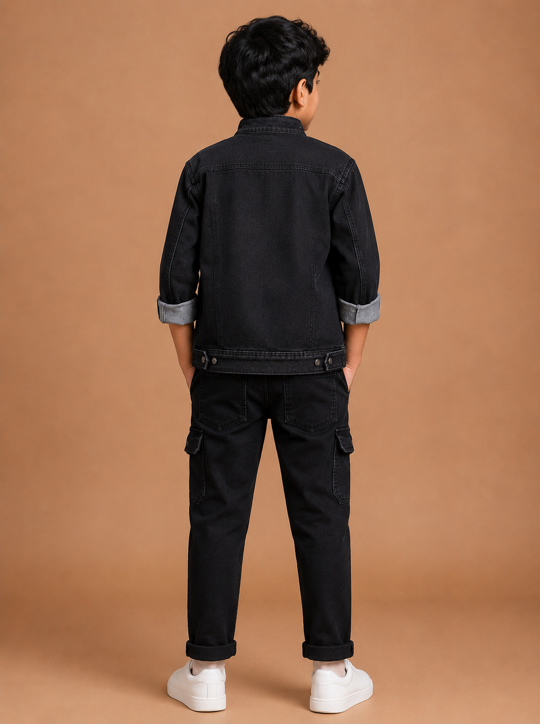 Boys Black 3-Piece Casual Blazer Set