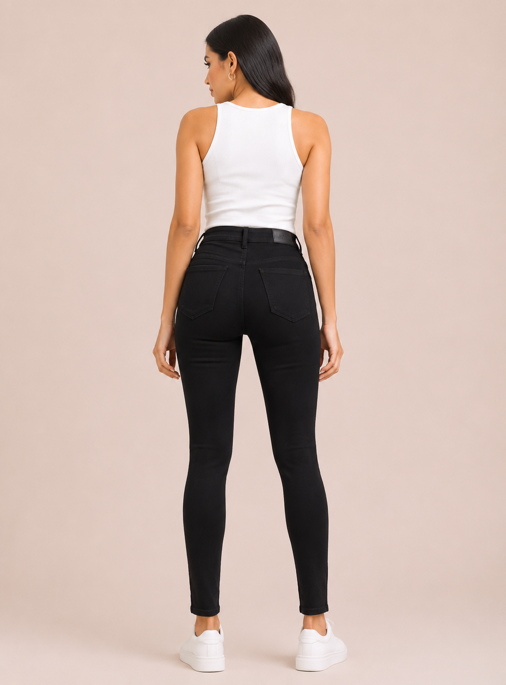 Women's Black Regular Fit Denim Jeans