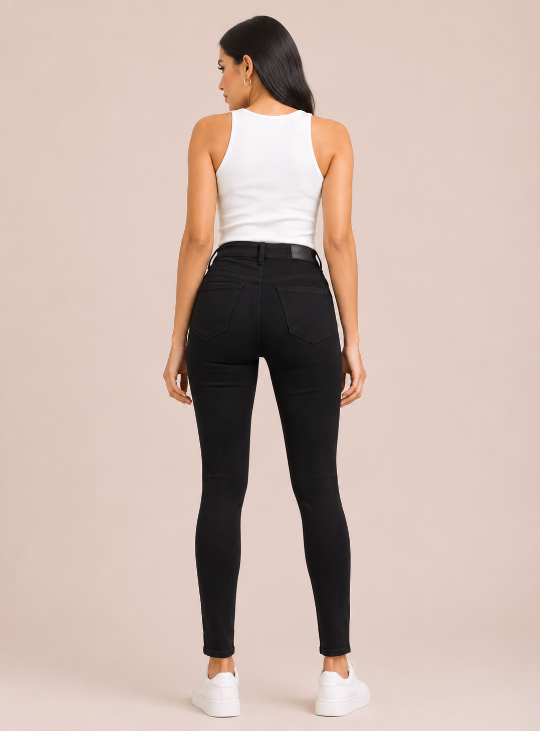 Women's Black Regular Fit Denim Jeans