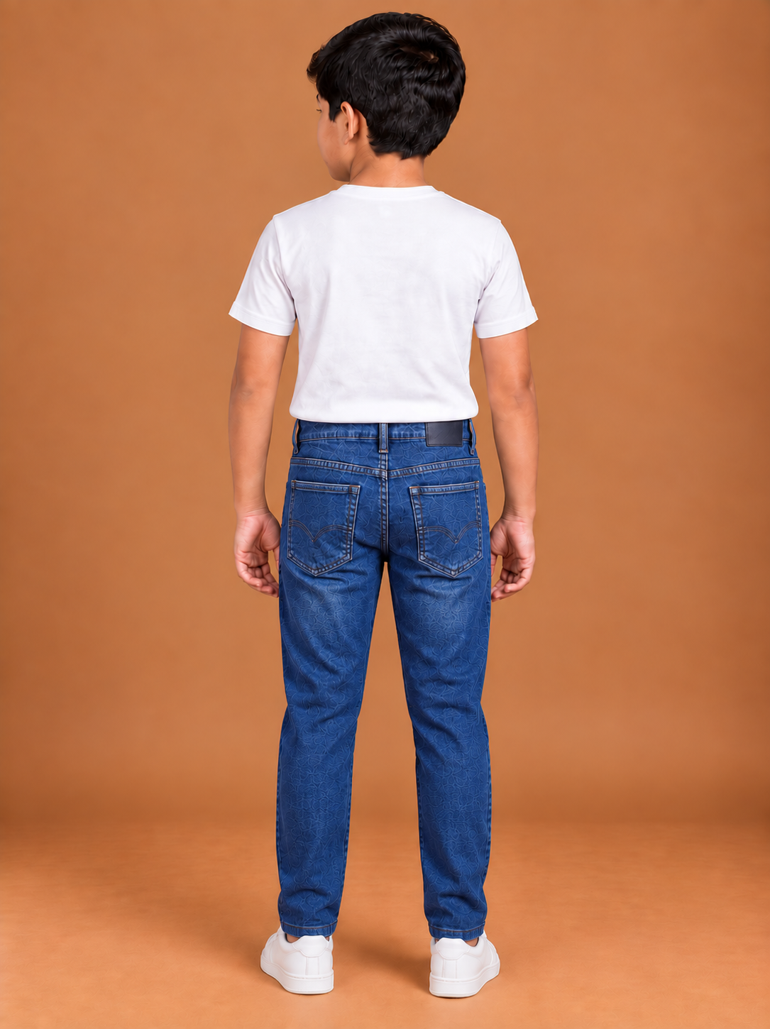 Boys Dark Blue Slim Fit Denim Jeans