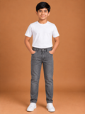 Boys Grey Slim Fit Denim Jeans
