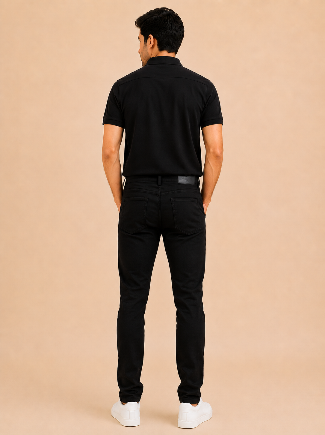 Otto Men's Jet Black Slim Fit Denim Jeans