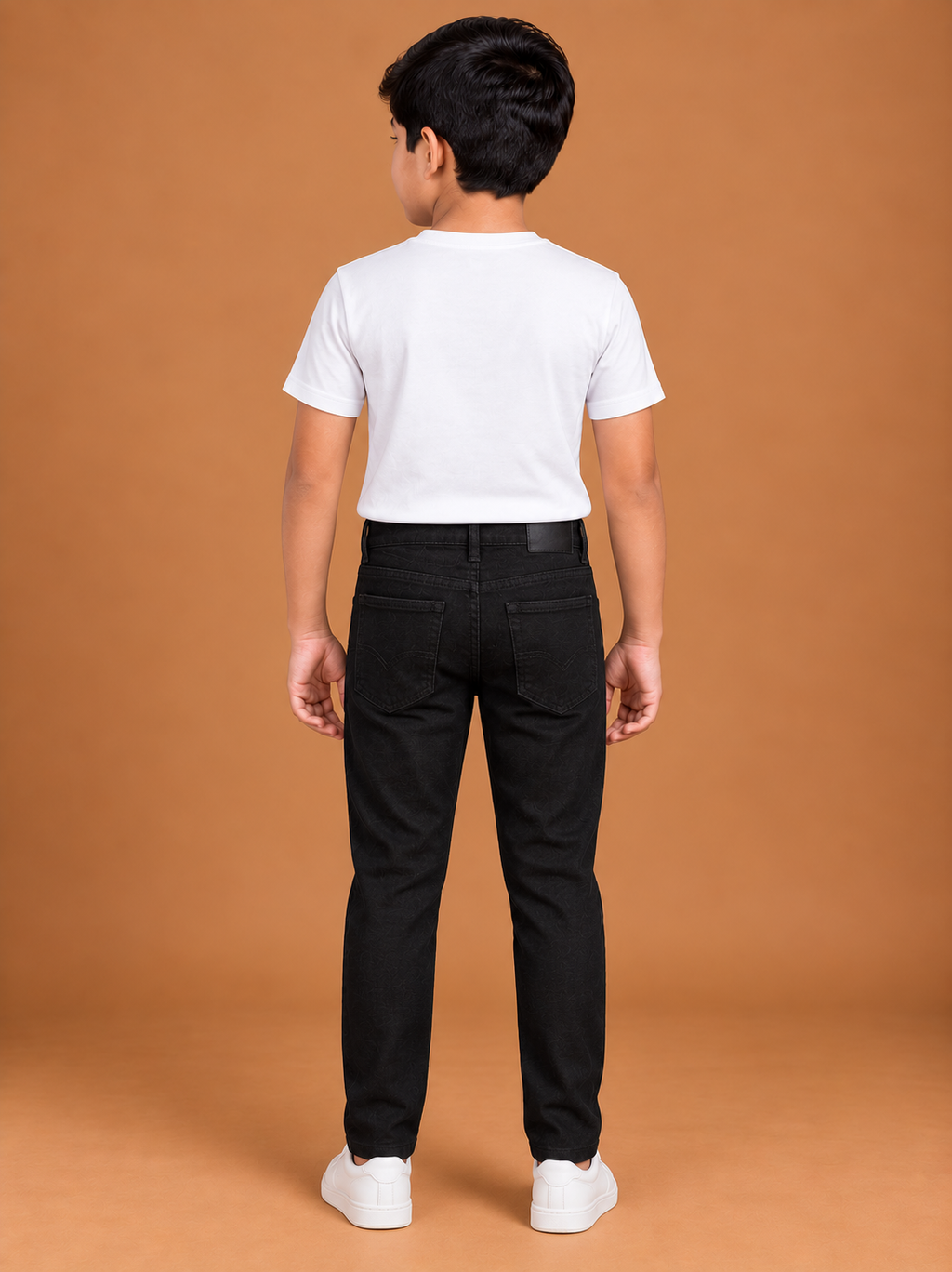 Boys Jet Black Slim Fit Denim Jeans