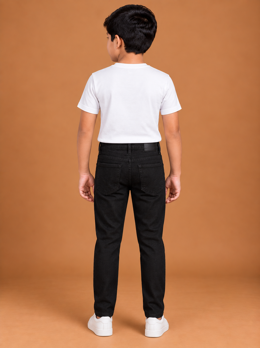 Boys Jet Black Slim Fit Denim Jeans