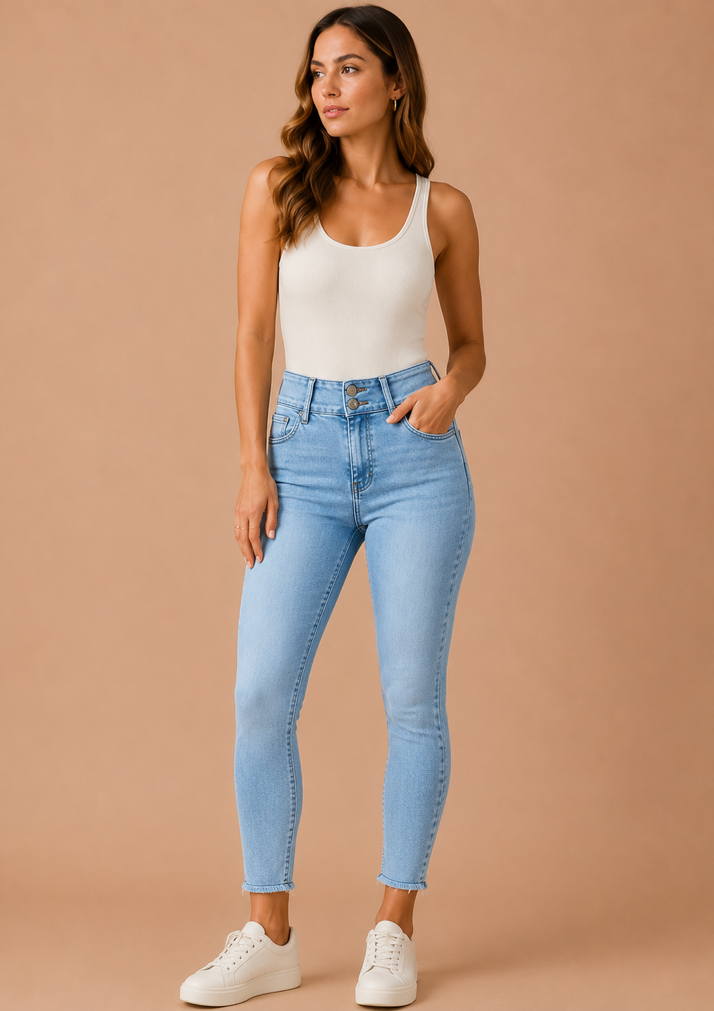 Women's Light Blue Regular Fit Denim Jeans