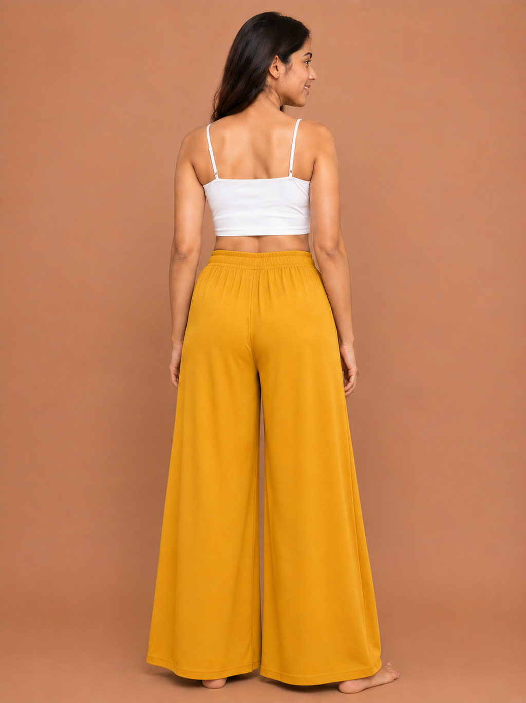 Women's Mustard Yellow Cotton Palazzo Pant