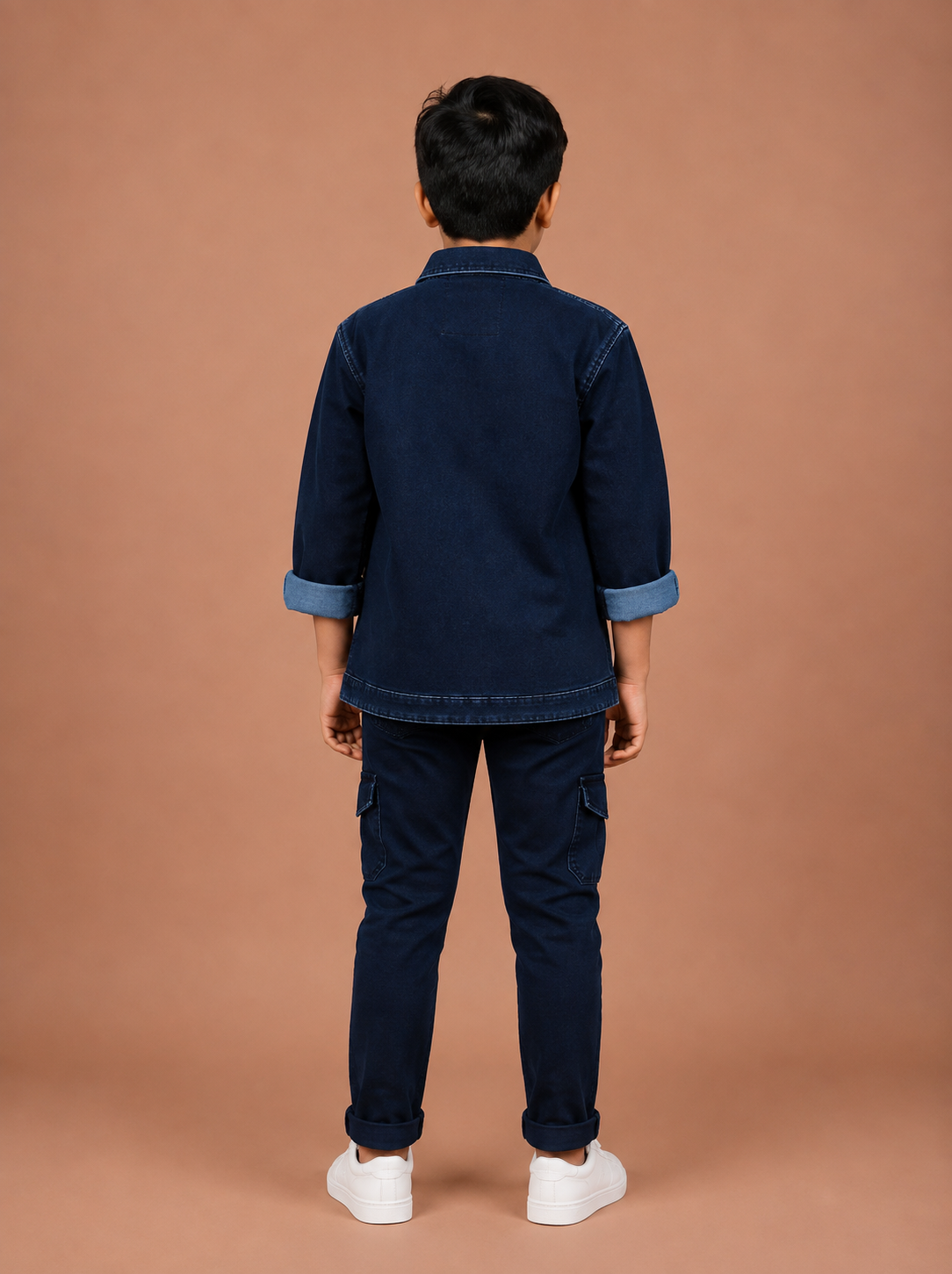 Boys Navy Blue 3-Piece Casual Blazer Set