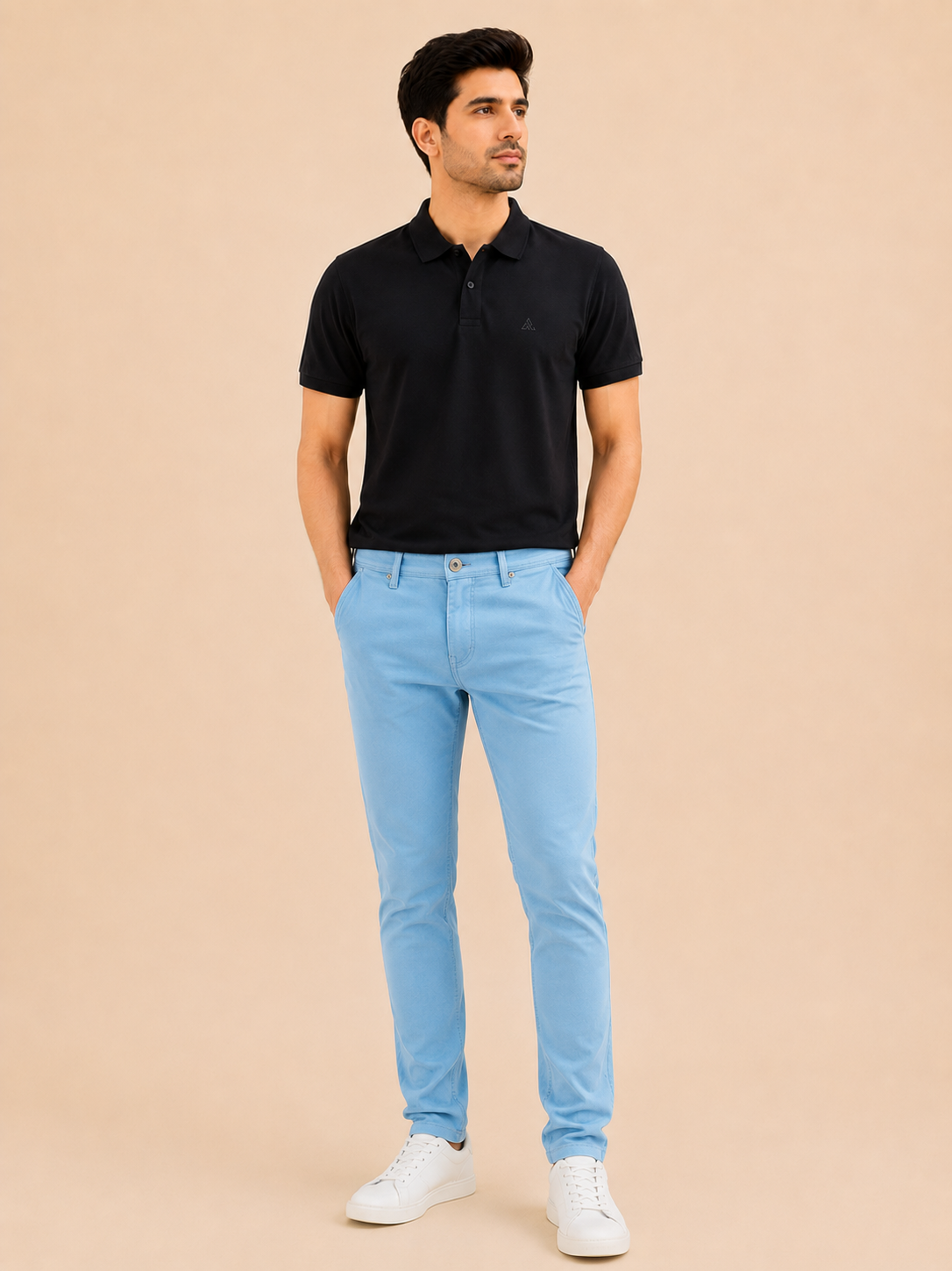 Otto Men's Sky Blue Slim Fit Denim Jeans