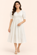 Women's White Rayon Regular Fit Western Top