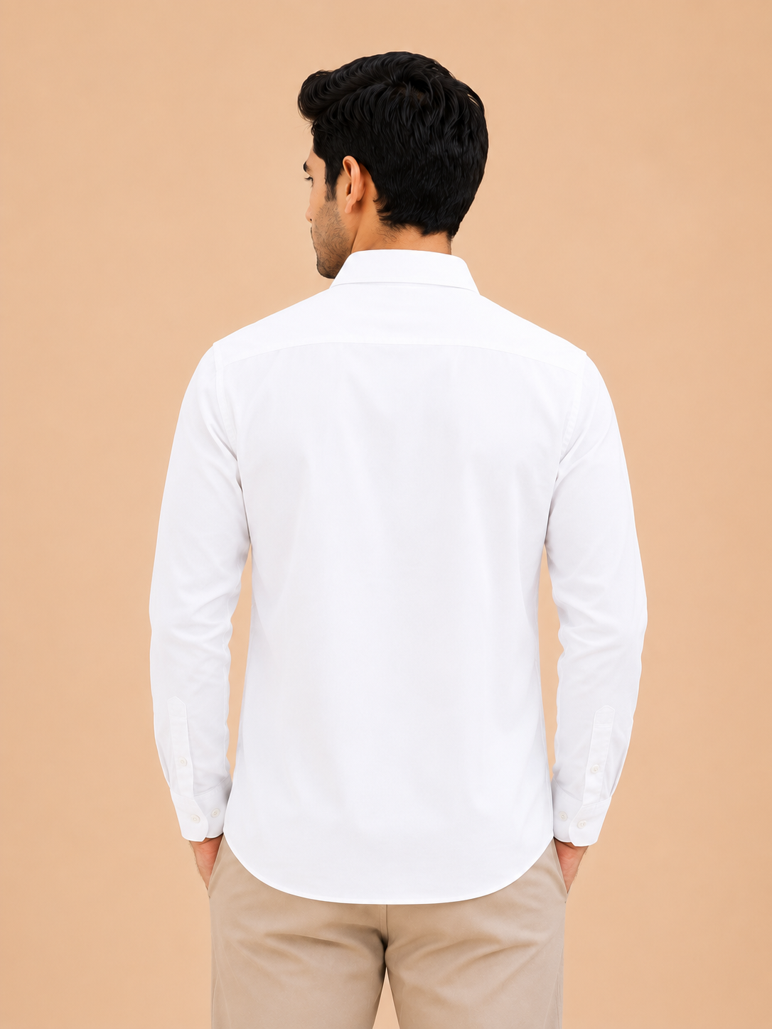 Otto Men's Premium White Cotton Formal Regular Fit Shirt